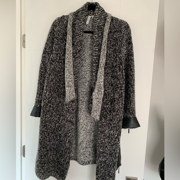 Katherine Barclays Montreal sweater with faux leather and zipper detail - Picture 1 of 3